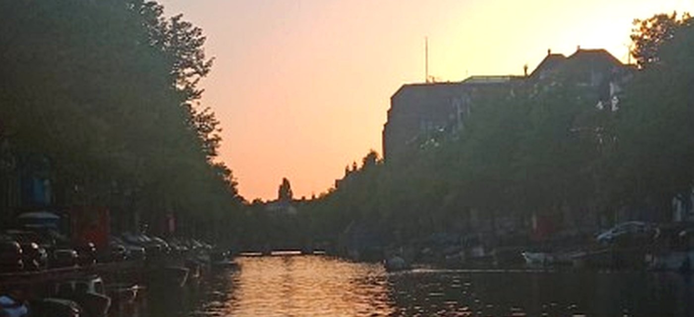 Canal view at golden hour